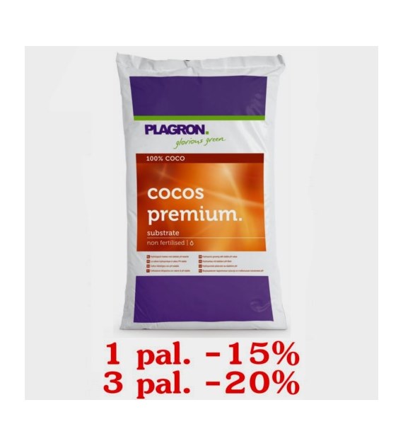 COCOS PREMIUM, 50L, SUBSTRAT KOKOSOWY, PLAGRON, 1 paleta=60 worków