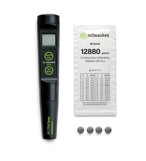 ELEKTRONICZNY MIERNIK EC/TDS, KONDUKTOMETR MILWAUKEE, ATC+WP, EC METR