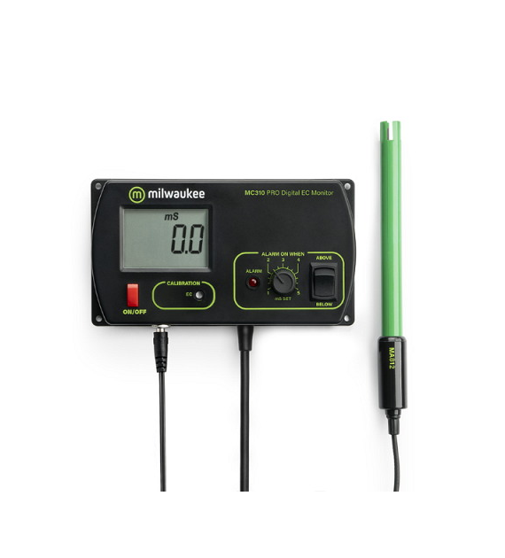 ELEKTRONICZNY MONITOR EC / KONDUKTOMETR do pomiaru ciagłego, MILWAUKEE,12V + ZASILACZ 230V, EC METR