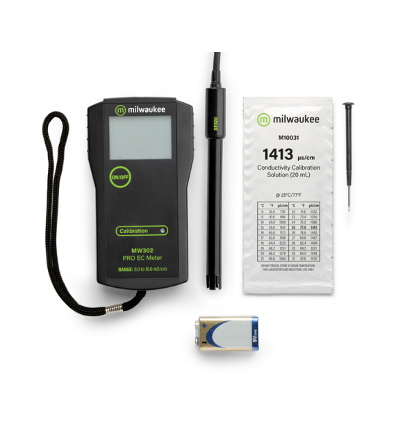ELEKTRONICZNY MIERNIK EC / KONDUKTOMETR, MILWAUKEE, DOKŁ, +/- 2%, MTC+WP, EC METR
