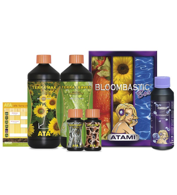 ZESTAW NAWOZÓW I STYMULATORÓW ATAMI-ATA/TERRA+BLOOMBASTIC 250ml/0,25L.(GLEBA)