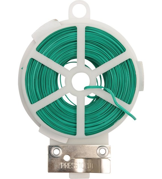 DRUT OGRODNICZY PLASTIKOWANY, 100M, Z GILOTYNĄ