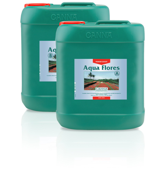 AQUA-FLORES A+B 2x10L, NAWÓZ DWUSKŁADNIKOWY NA KWITNIENIE DO HYDRO, CANNA