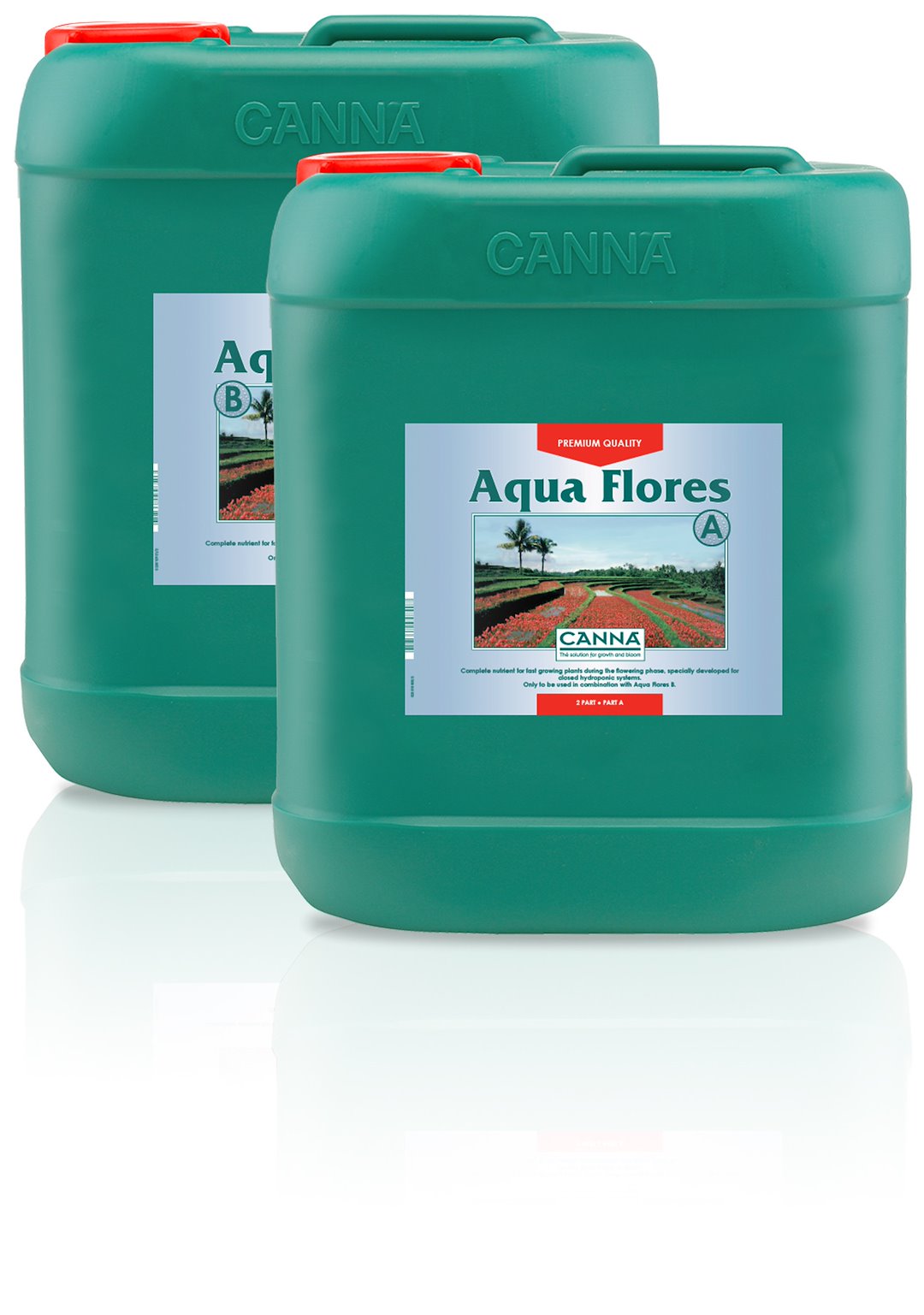 AQUA-FLORES A+B 2x10L, NAWÓZ DWUSKŁADNIKOWY NA KWITNIENIE DO HYDRO, CANNA