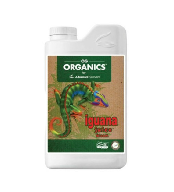 OG Organics™ IGUANA JUICY BLOOM 1L, ORGANICZNY NAWÓZ NA KWITNIENIE, (gleba, hydro, kokos), ADVANCED NUTRIENTS