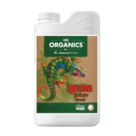 OG Organics™ IGUANA JUICY BLOOM 1L, ORGANICZNY NAWÓZ NA KWITNIENIE, (gleba, hydro, kokos), ADVANCED NUTRIENTS