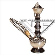 !-SHISHA MINI, FAJKA WODNA MOSIĘŻNA, 1 WĄŻ Z DREWNIANYM USTNIKIEM, h-18cm