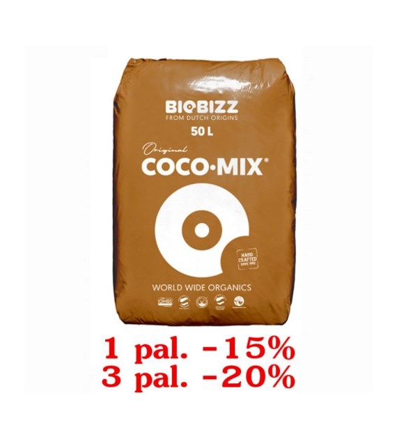 COCO-MIX, 50L, SUBSTRAT KOKOSOWY, BIOBIZZ, 1 paleta=65 worków, kokos