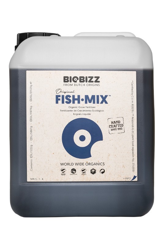 FISH-MIX 5L, ORGANICZNY NAWÓZ UZUPEŁNIAJĄCY NA WZROST I KWITNIENIE, BIOBIZZ