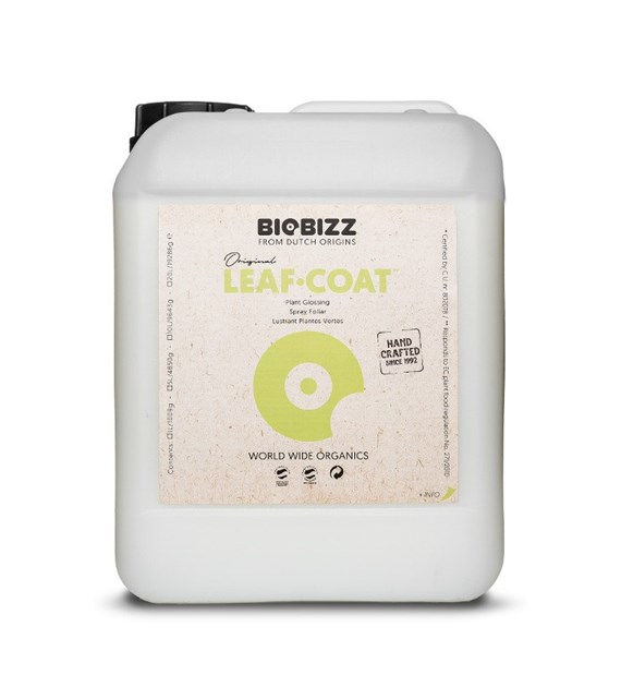 LEAF COAT 5L,  PŁYN OCHRONNY NA PLEŚŃ I OWADY, HAMUJE PAROWANIE, BIOBIZZ