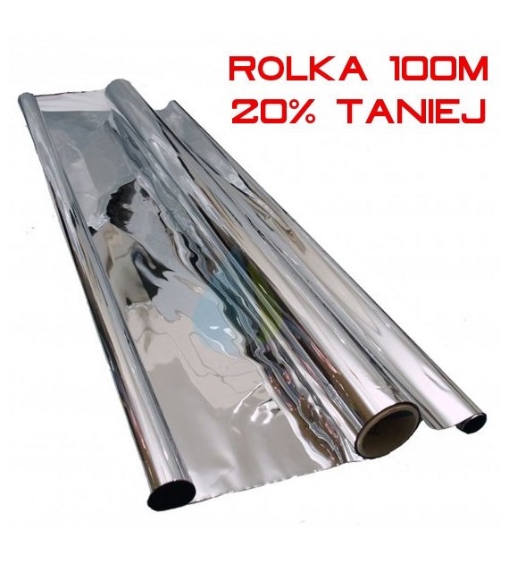 FOLIA SREBRNA REFLEKSYJNA, MYLAR HEAVY DUTY, 1x1.20m, CIĘŻKA, GRUBOŚĆ 120mu!