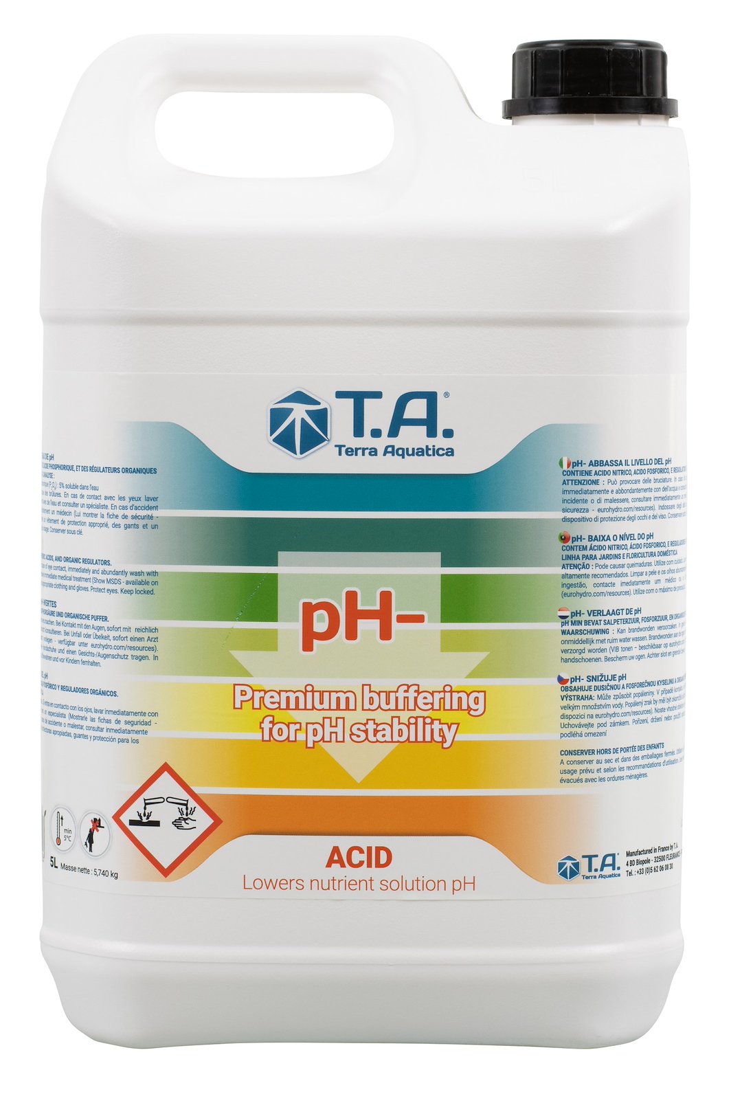 PH DOWN, PŁYN,   10L, REGULATOR OBNIŻAJĄCY pH, GENERAL HYDROPONICS - GHE