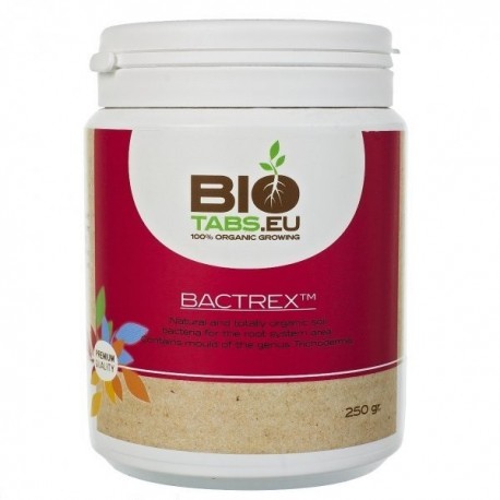 BACTREX 250g/0,25kg, ORGANICZNY STYMULATOR W PROSZKU (TRICHODERMA, ENZYMY, BAKTERIE, KWAS HUMUSOWY), BIOTABS