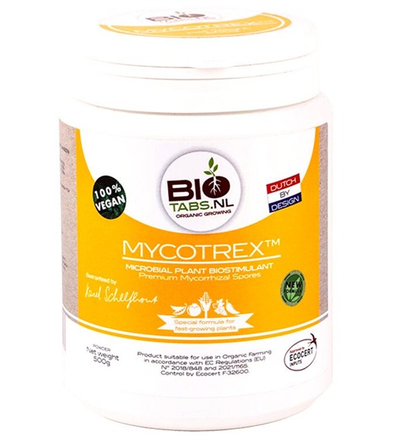 MYCOTREX  PROSZEK 500g/0,5kg, ORGANICZNY STYMULATOR  KORZENIA  (ZWIĘKSZENIE DO 700%, MIKORYZA), BIOTABS