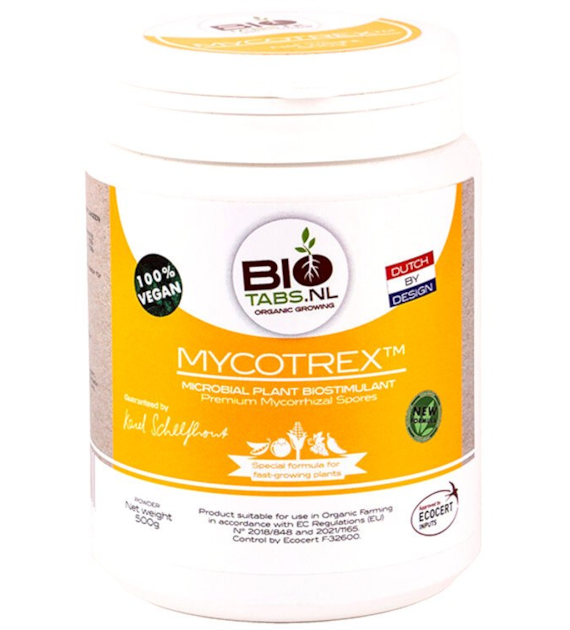 MYCOTREX  PROSZEK 500g/0,5kg, ORGANICZNY STYMULATOR  KORZENIA  (ZWIĘKSZENIE DO 700%, MIKORYZA), BIOTABS