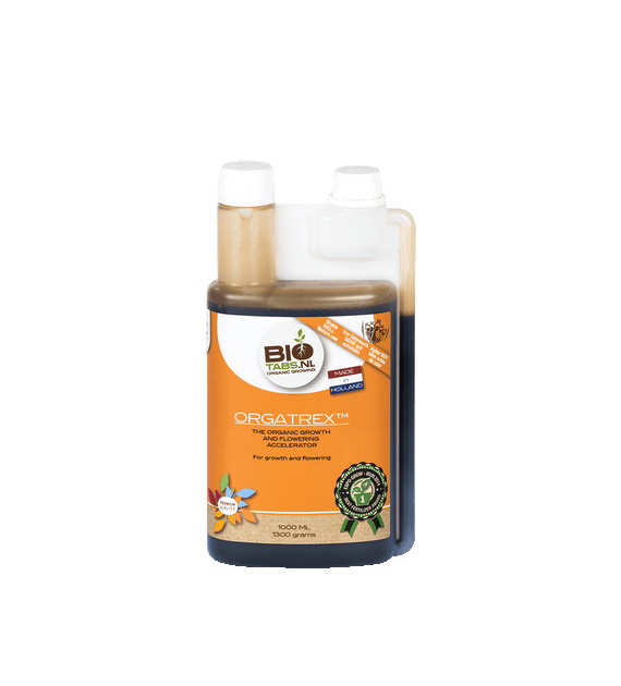 ORGATREX 1000ml/5L, W 100% ORGANICZNY NAWÓZ W PŁYNIE (WZROST + KWITNIENIE),  BIOTABS