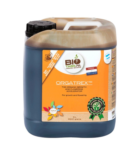 ORGATREX 5000ml/5L, W 100% ORGANICZNY NAWÓZ W PŁYNIE (WZROST + KWITNIENIE),  BIOTABS