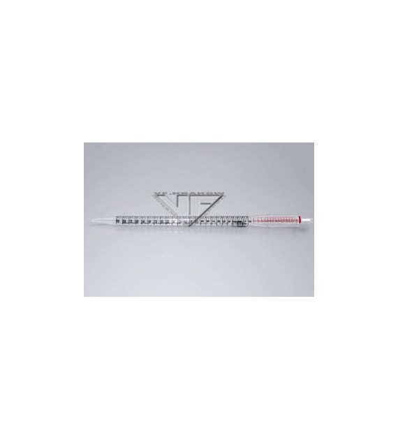 PIPETA DO DAWKOWANIA NAWOZÓW, POLISTYRENOWA - TPP, 25ml/0,2ml +ZBIORNICZEK 15ml/0,5ml (CZERWONY)