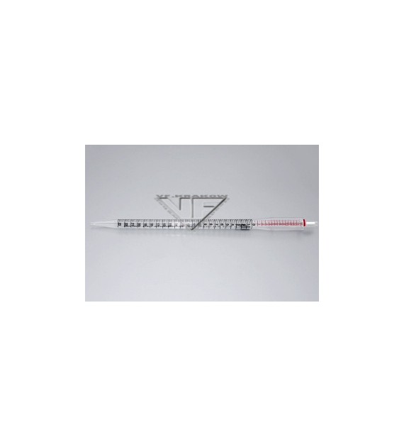 PIPETA DO DAWKOWANIA NAWOZÓW, POLISTYRENOWA - TPP, 25ml/0,2ml +ZBIORNICZEK 15ml/0,5ml (CZERWONY)