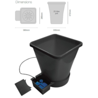 1Pot XL, Extension Kit 25L - ZESTAW DO ROZBUDOWY AutoPot, DONICA 25L + AKCESORIA