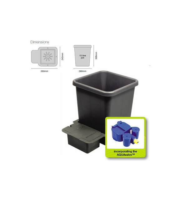 1Pot, Extension Kit 15L - ZESTAW DO ROZBUDOWY AutoPot, DONICA 15L + AKCESORIA