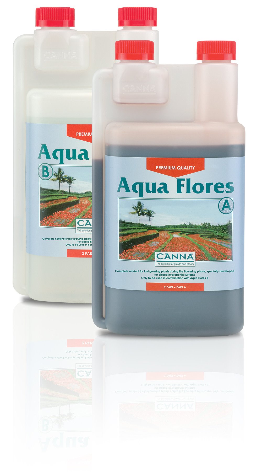 AQUA-FLORES A+B 2x1L, NAWÓZ DWUSKŁADNIKOWY NA KWITNIENIE DO HYDRO, CANNA