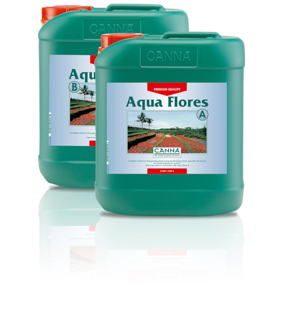 AQUA-FLORES A+B 2x5L, NAWÓZ DWUSKŁADNIKOWY NA KWITNIENIE DO HYDRO, CANNA