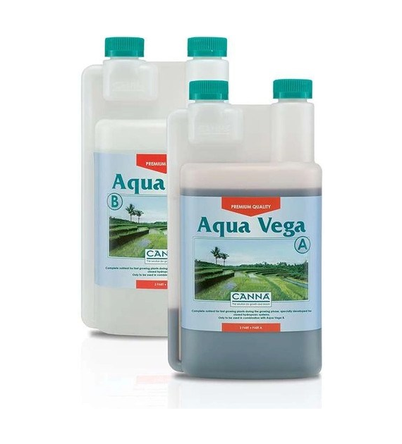 AQUA-VEGA A+B 2x1L, NAWÓZ DWUSKŁADNIKOWY NA WZROST DO HYDRO, CANNA