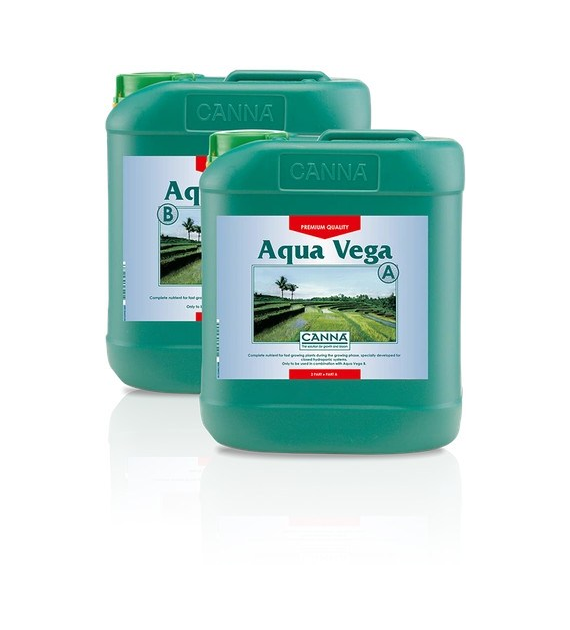 AQUA-VEGA A+B 2x5L, NAWÓZ DWUSKŁADNIKOWY NA WZROST DO HYDRO, CANNA