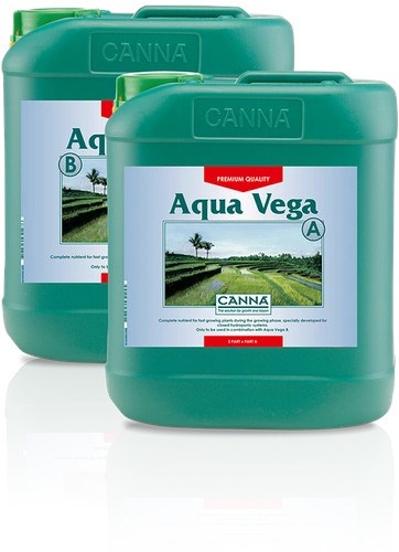 AQUA-VEGA A+B 2x5L, NAWÓZ DWUSKŁADNIKOWY NA WZROST DO HYDRO, CANNA