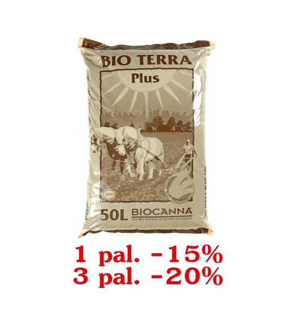 ZIEMIA KWIATOWA, BIOCANNA BioTerraPlus 50L, 100% ECO, 1 paleta=60 worków