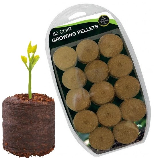 KRĄŻKI KOKOSOWE DO KIEŁKOWANIA i KLONOWANIA  fi33mm, 50szt - GARLAND COIR PELLETS
