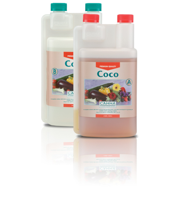 COCO A+B 2x1L, NAWÓZ DWUSKŁADNIKOWY DO KOKOSU, NA WZROST I KWITNIENIE, CANNA