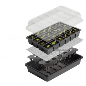 SAMONAWADNIAJĄCA SZKLARENKA / PROPAGATOR GARLAND, 24 SADZONKI, ZBIORNIK 2.2L, 37.5x23xh16cm, szklarnia, ukorzeniacz