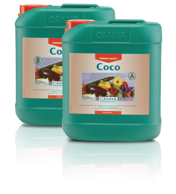 COCO A+B 2x5L, NAWÓZ DWUSKŁADNIKOWY DO KOKOSU, NA WZROST I KWITNIENIE, CANNA