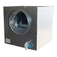 !-CICHY WENTYLATOR RADIALNY, STALOWY SOFTBOX, 1200m3/h, fi250+250mm, 45x45xh45cm, 200W, 900rpm