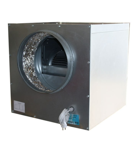 !-CICHY WENTYLATOR RADIALNY, STALOWY SOFTBOX, 1200m3/h, fi250+250mm, 45x45xh45cm, 200W, 900rpm