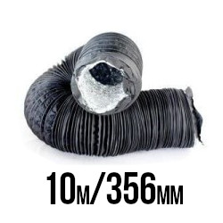 PRZEWÓD WENTYLACYJNY FLEKS ALU/PVC MIĘKKI, fi-354mm, 10m, (350, 356), gruby i mocny materiał