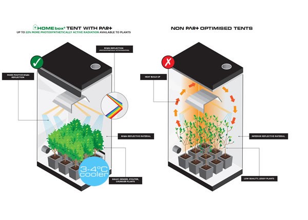 30x30 x60cm, HOMEBOX AMBIENT WHITE Q30, PAR+, GROWBOX, SZAFA, NAMIOT UPRAWOWY