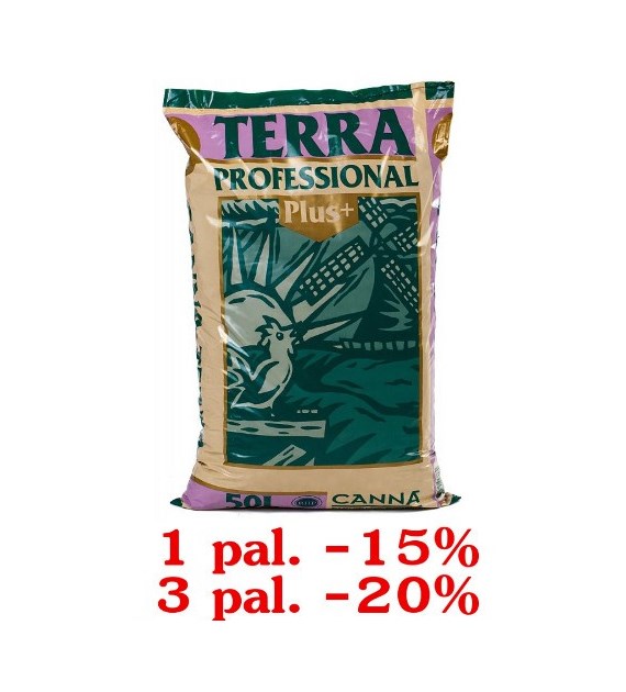 ZIEMIA KWIATOWA CANNA TERRA PROFESSIONAL PLUS 50L, 1 paleta=60 worków