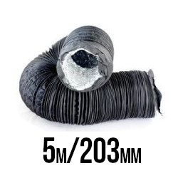 PRZEWÓD WENTYLACYJNY FLEKS ALU/PVC MIĘKKI, fi-203mm, 5m, 200, gruby i mocny materiał