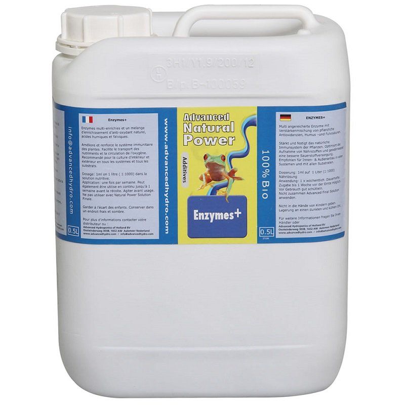 ENZYMES+  5L STABILIZATOR PARAMETRÓW PODŁOŻA (ENZYMY), ADVANCED HYDROPONICS OF HOLLAND (hydro, kokos, ziemia) ADVANCED NATURAL POWER