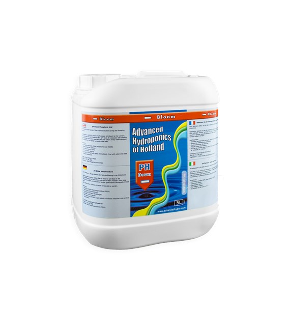 pH DOWN BLOOM  5L, REGULATOR OBNIŻAJĄCY pH NA KWITNIENIE - ADVANCED HYDROPONICS OF HOLLAND