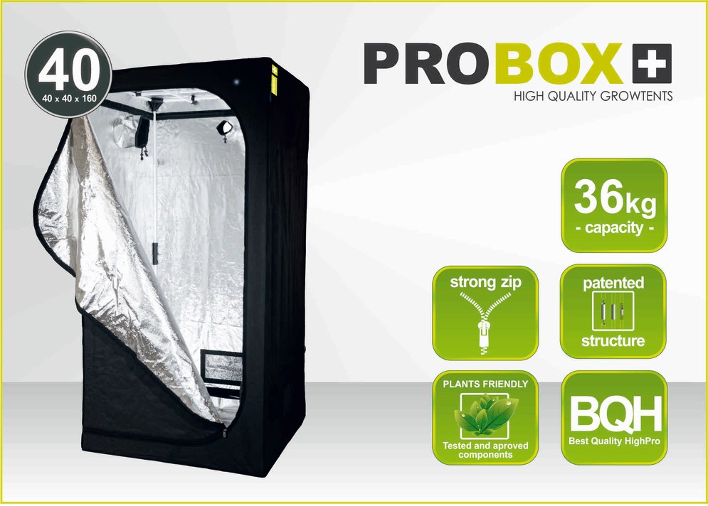 40x40 xh160cm, PROBOX BASIC 40 - wysokość 160cm! - GROWBOX, SZAFA, NAMIOT DO UPRAWY ROŚLIN, GARDEN HIGHPRO