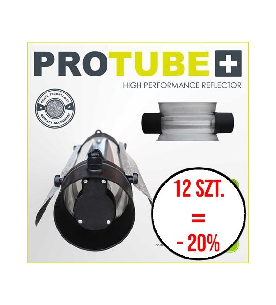 ODBŁYŚNIK, REFLEKTOR WENTYLOWANY - PROTUBE 125M, KLOSZ COOLTUBE + SKRZYDŁA + GNIAZDO E40, dł.520mm, fi-125mm, Pearl Technology