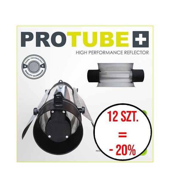 ODBŁYŚNIK, REFLEKTOR WENTYLOWANY - PROTUBE 150L, KLOSZ COOL TUBE + SKRZYDŁA + GNIAZDO E40, dł.620mm, fi-150mm, Pearl Technology