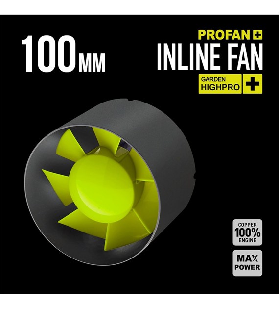 WENTYLATOR KANAŁOWY, OSIOWY - PROFAN INLINE 100, 15W, fi-100mm, 107m3/h, dobra jakość