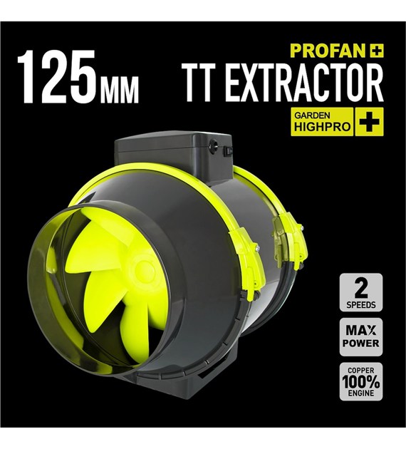 CICHY WENTYLATOR KANAŁOWY Z KABLEM - PROFAN TT, fi125mm, 2-BIEGI 220/280m3/h, 23/37W, dobra jakość
