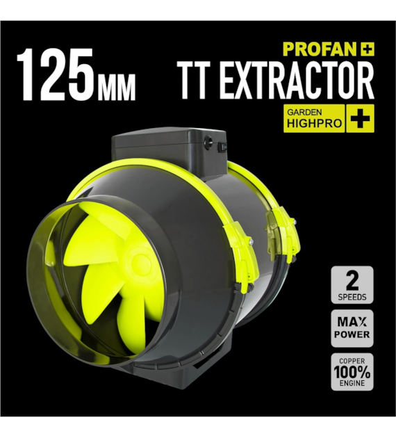 CICHY WENTYLATOR KANAŁOWY Z KABLEM - PROFAN TT, fi125mm, 2-BIEGI 220/280m3/h, 23/37W, dobra jakość