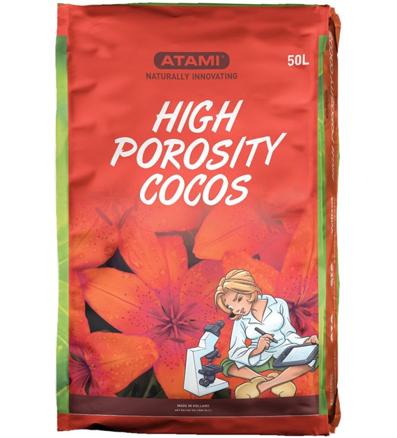 HIGH POROSITY COCOS 50L, SUBSTRAT KOKOSOWY OCZYSZCZONY, WYSOKIEJ POROWATOŚCI, ATAMI, 1 paleta=70 worków